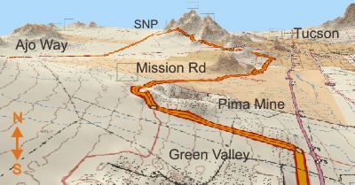 aerial view, 400 km brevet to Ariivaca