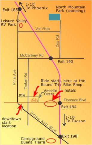 Map of 200 km start location
